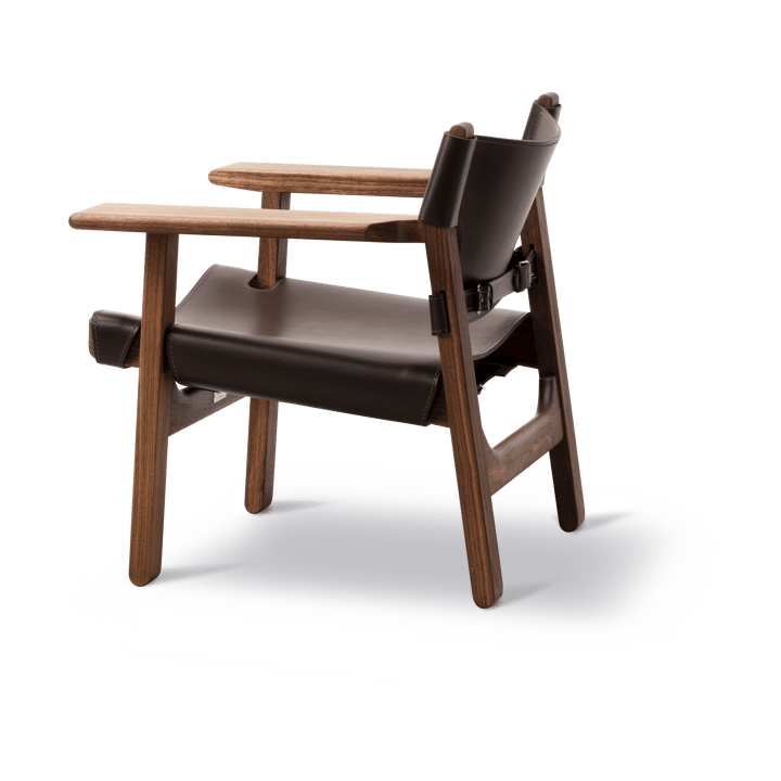Espanjalainen tuoli nojatuoli, Nahka tumma ruskea öljytty pähkinä Fredericia Furniture