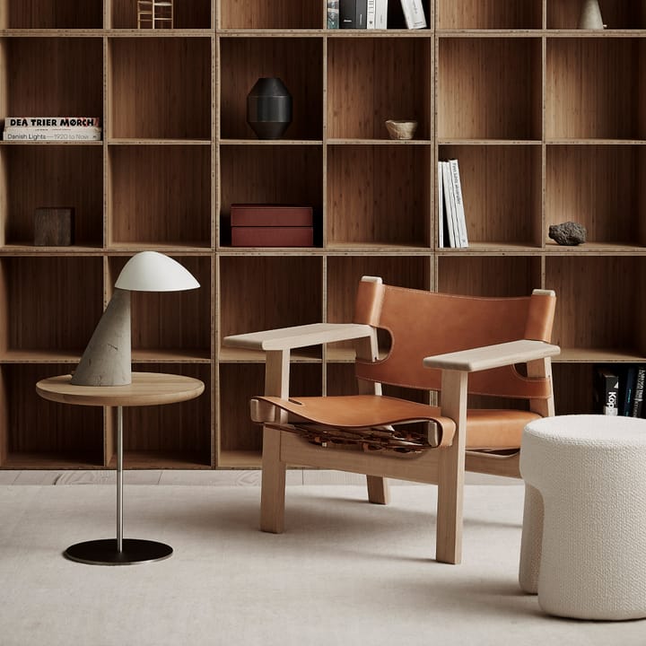 Espanjalainen tuoli nojatuoli, nahkainen konjakkiöljytty tammi Fredericia Furniture