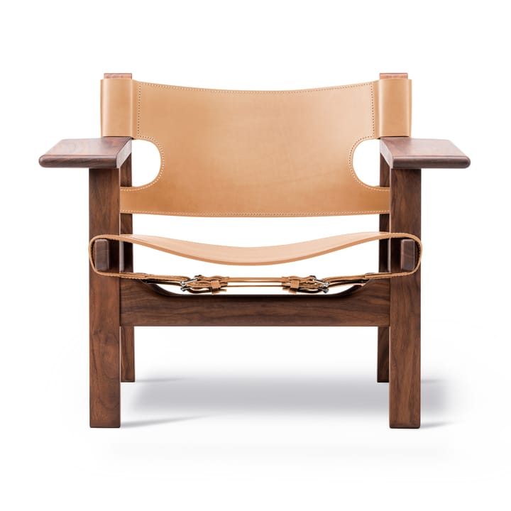 Espanjalainen tuoli nojatuoli - Nahkainen luonnöljytty pähkinä - Fredericia Furniture