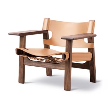 Espanjalainen tuoli nojatuoli - Nahkainen luonnöljytty pähkinä - Fredericia Furniture
