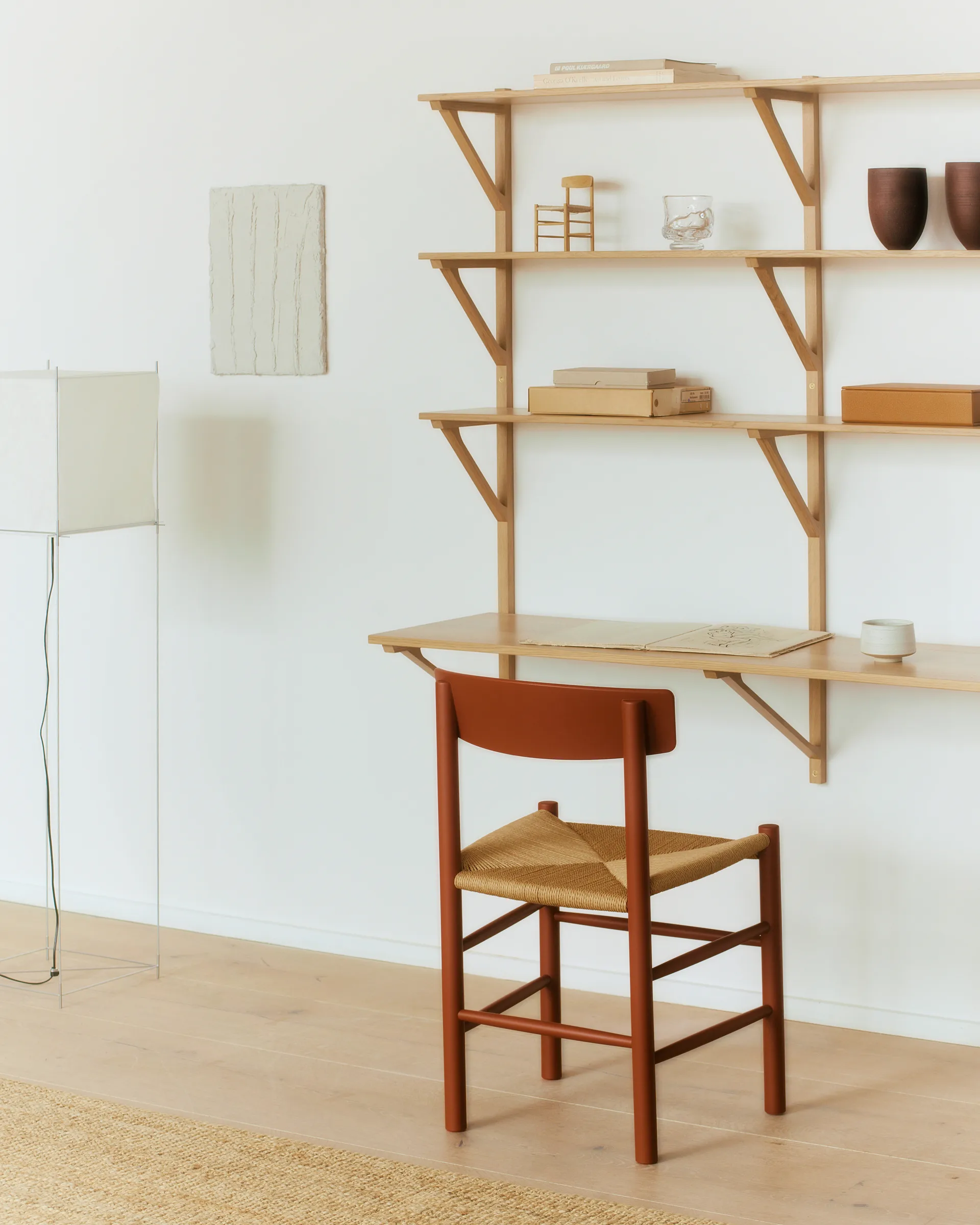 J39 tuoli, Herritage red – punottu natural Fredericia Furniture