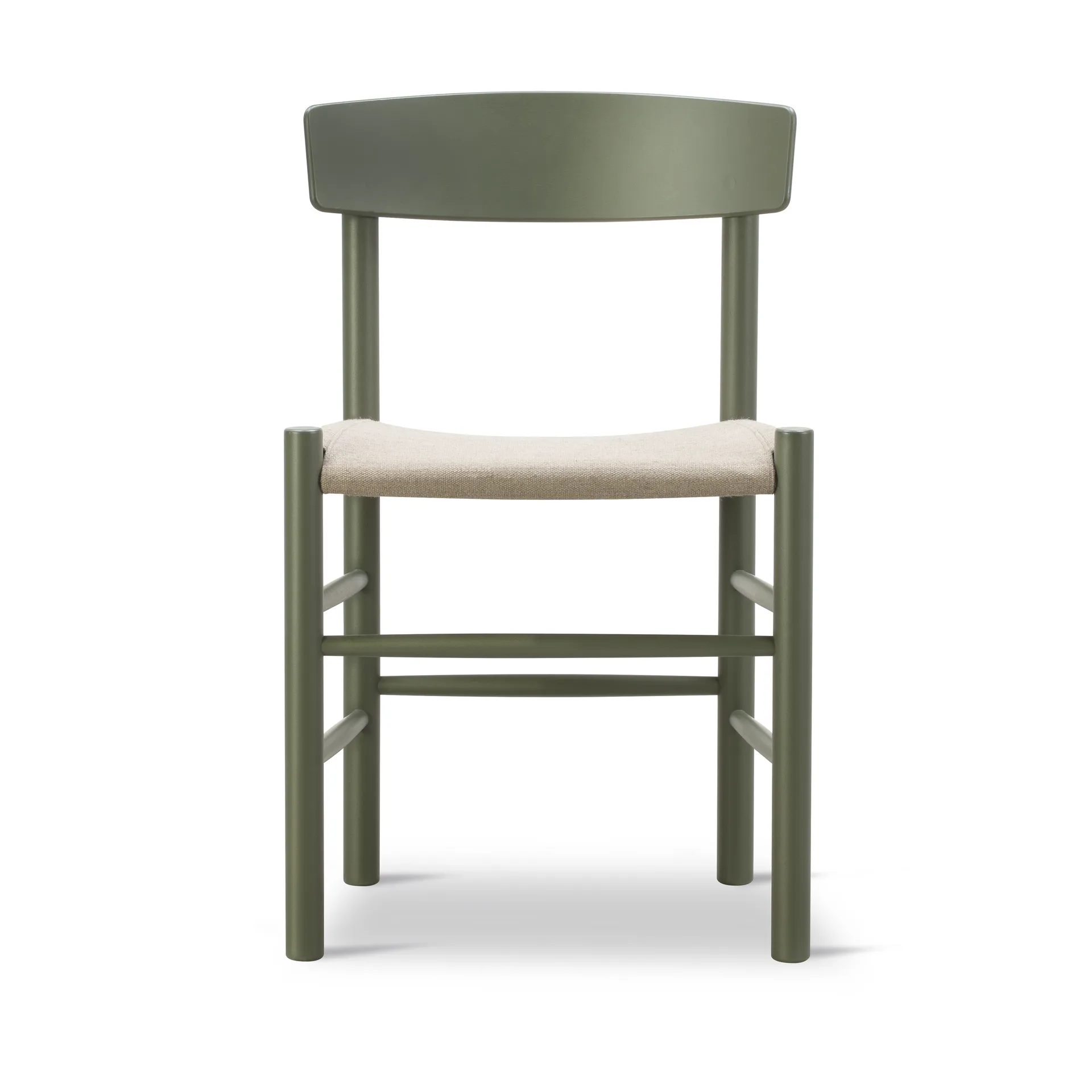 J39-tuoli, Khaki green natur canvas Fredericia Furniture