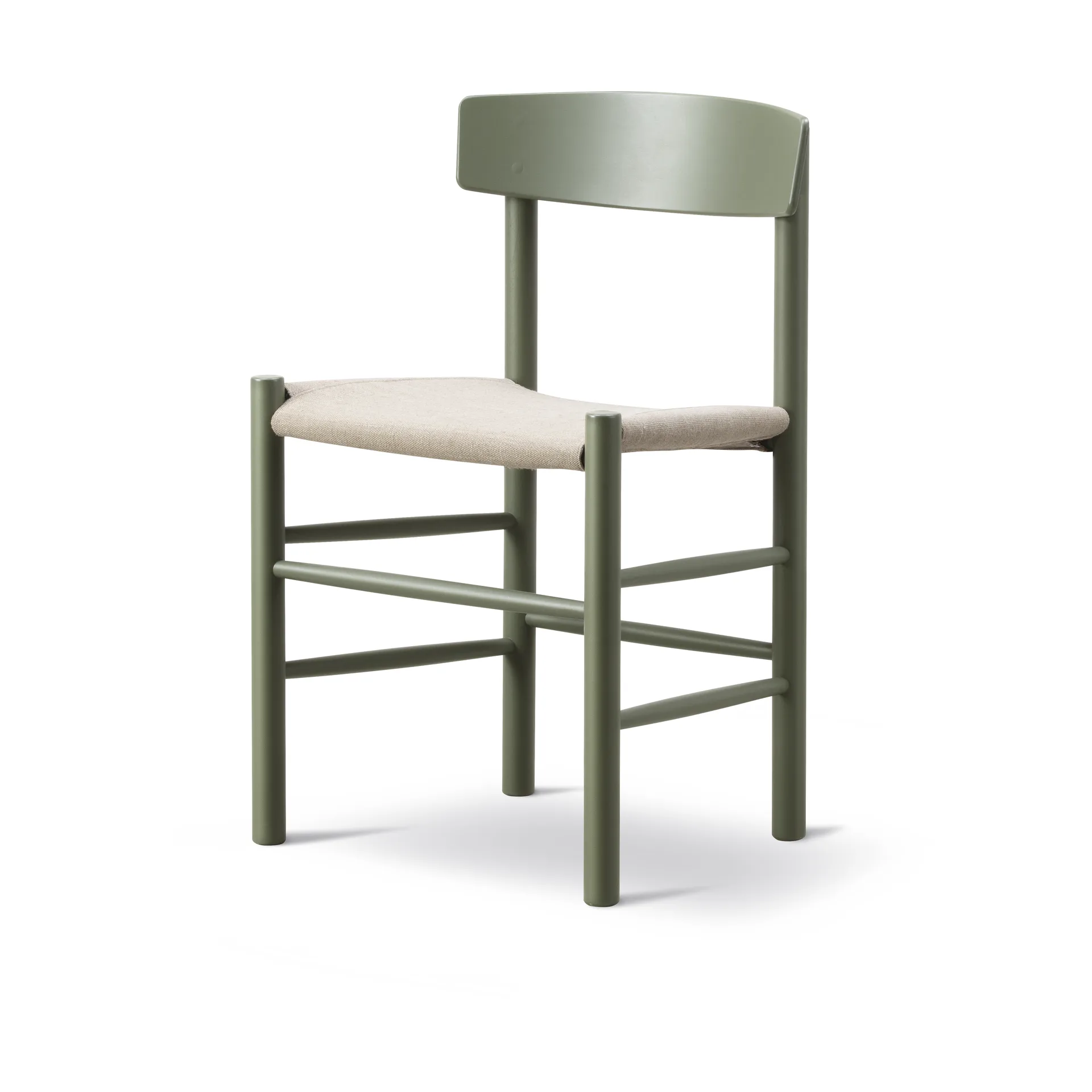 J39-tuoli, Khaki green natur canvas Fredericia Furniture