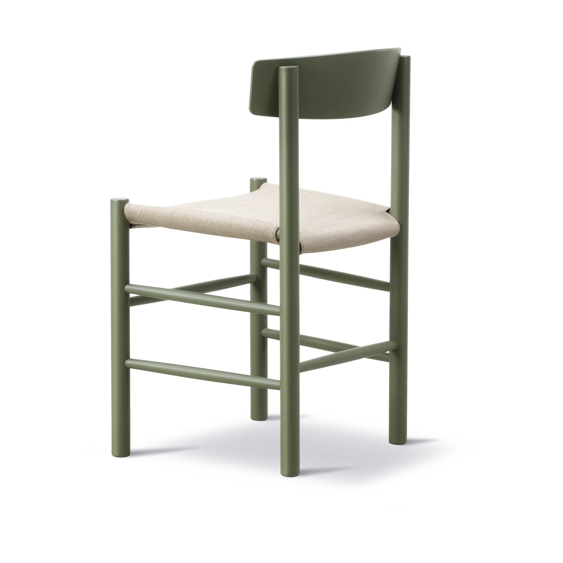 J39-tuoli, Khaki green natur canvas Fredericia Furniture