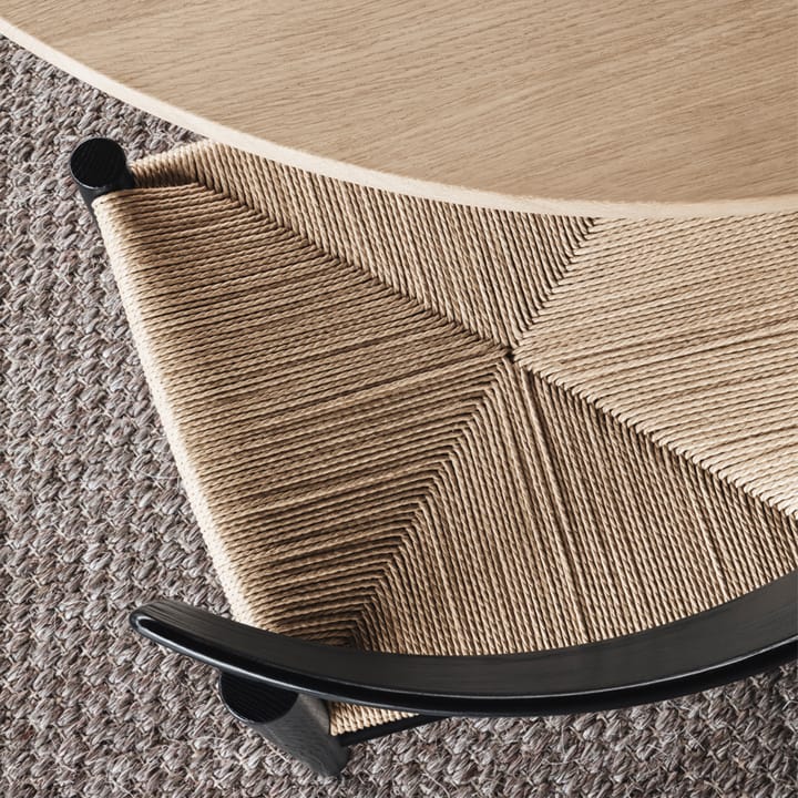 J39-tuoli, Musta lakattu tammi punottu musta Fredericia Furniture