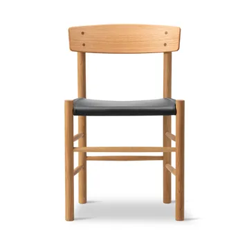 J39-tuoli - Öljytty tammi nahka Omni 301 Black - Fredericia Furniture