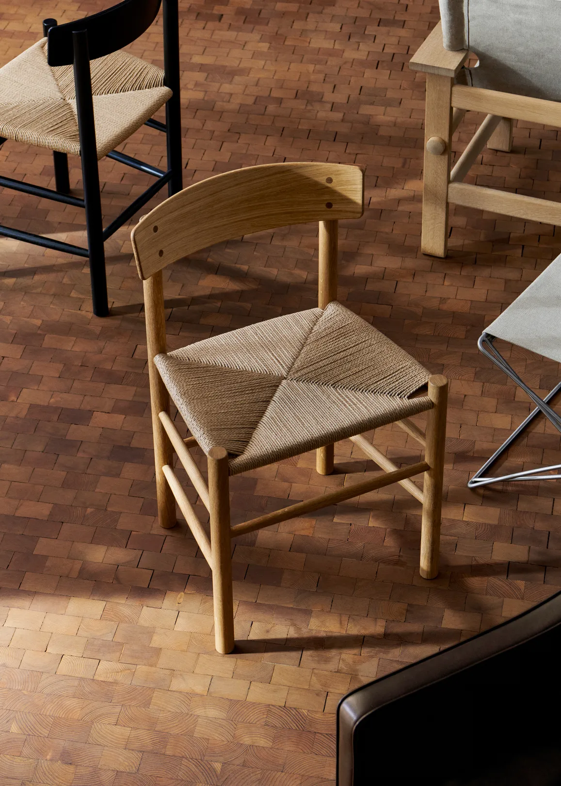J39 tuoli, Öljytty tammi punottu luonnonväri, 2-pakkaus,  Fredericia Furniture