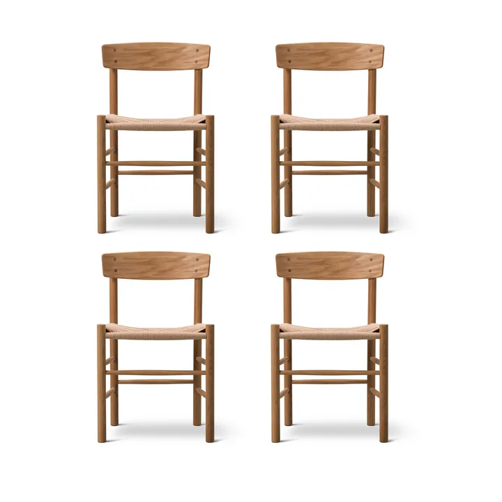 J39 tuoli, Öljytty tammi punottu luonnonväri, 4-pakkaus - Fredericia Furniture