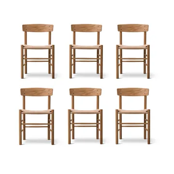 J39 tuoli, Öljytty tammi punottu luonnonväri, 6-pakkaus - Fredericia Furniture