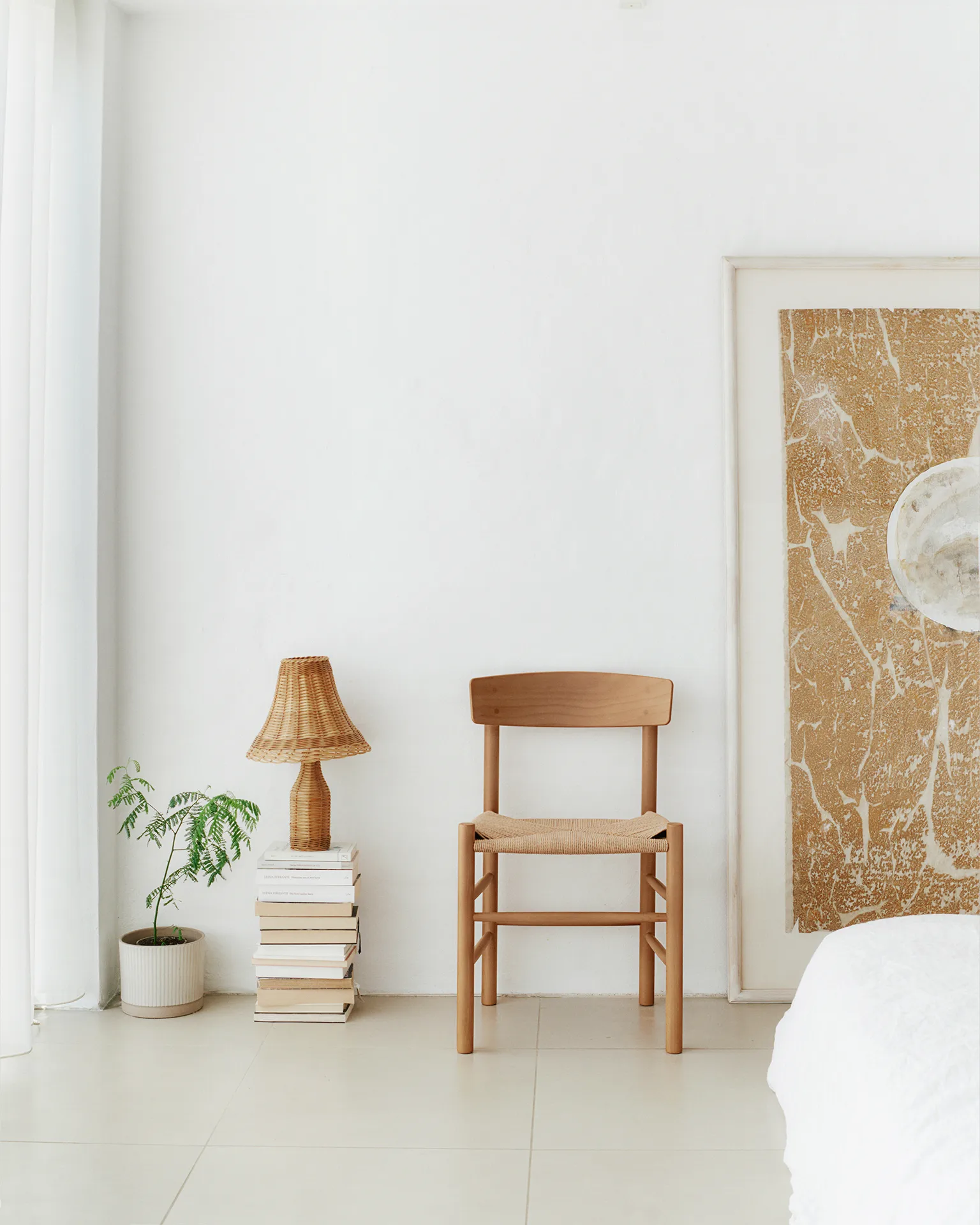 J39 tuoli, Vintage lakattu punottu natural Fredericia Furniture