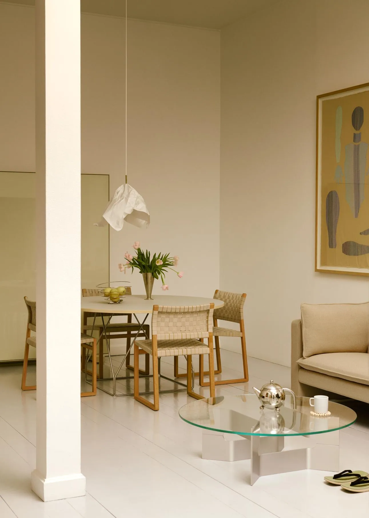 JG sohvapöytä Ø98 cm, Lasia harjattu alumiini Fredericia Furniture