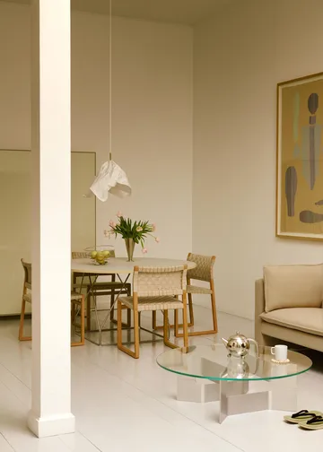 JG sohvapöytä Ø98 cm - Lasia harjattu alumiini - Fredericia Furniture