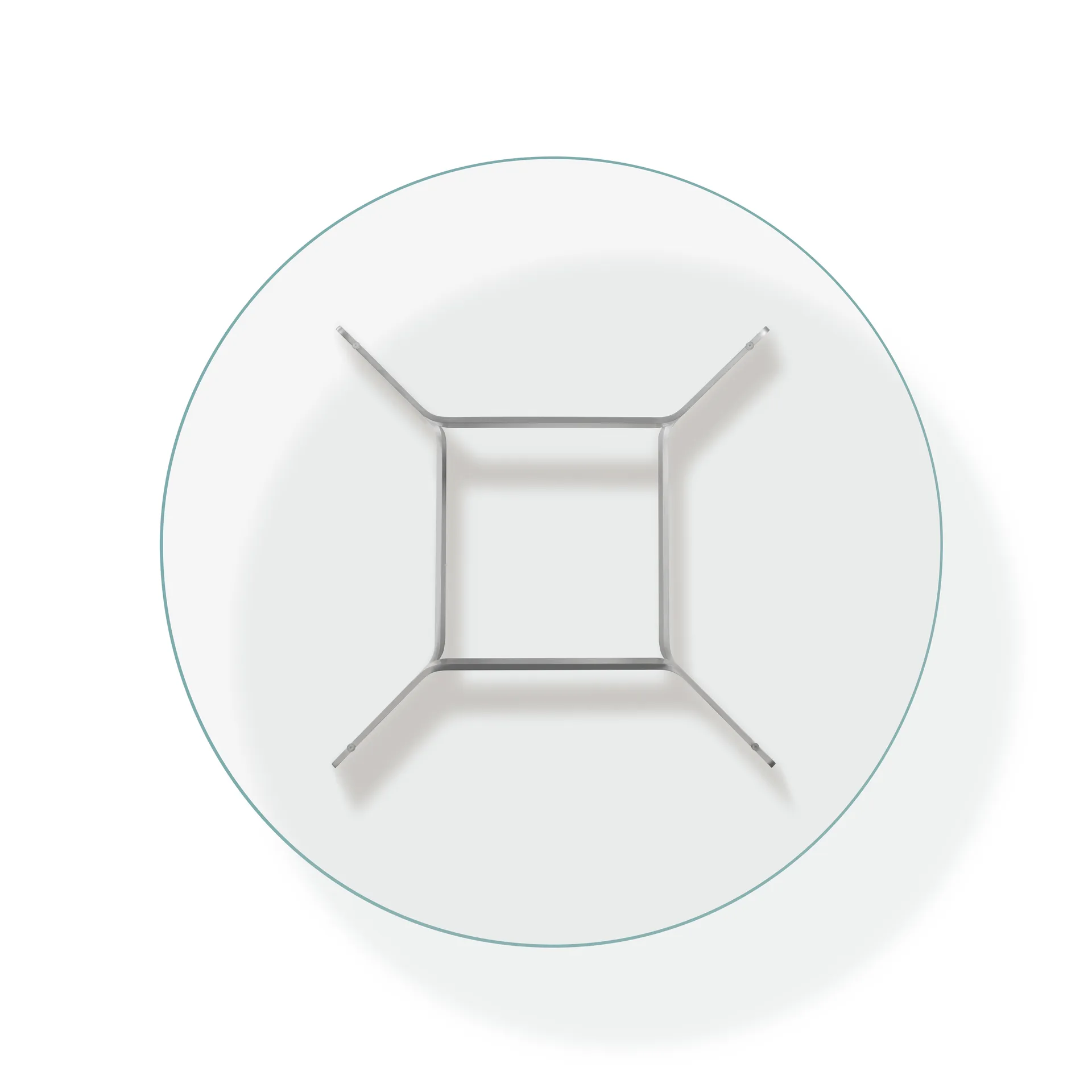 JG sohvapöytä Ø98 cm, Lasia harjattu alumiini Fredericia Furniture
