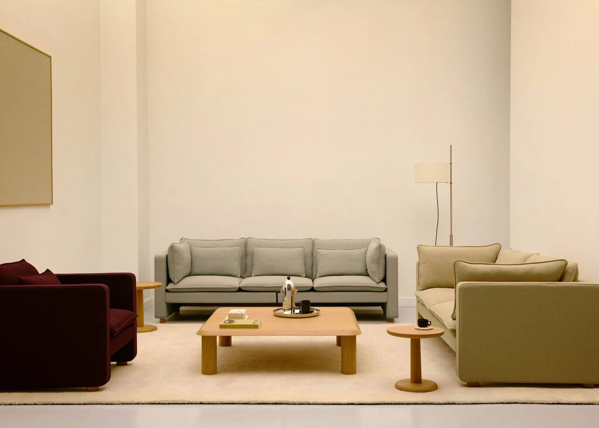Jota sohva, Vidar 146-vaaleaöljytty tammi, 231 cm, 3-istuttava Fredericia Furniture