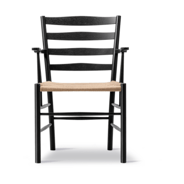 Klint käsinojatuoli - Luonnonkudottu mustalakkainen tammi - Fredericia Furniture