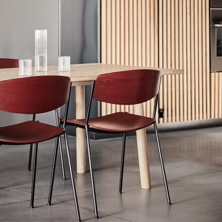 Lynderup 3080 tuoli, Musta pyökki musta teräsjalka Fredericia Furniture