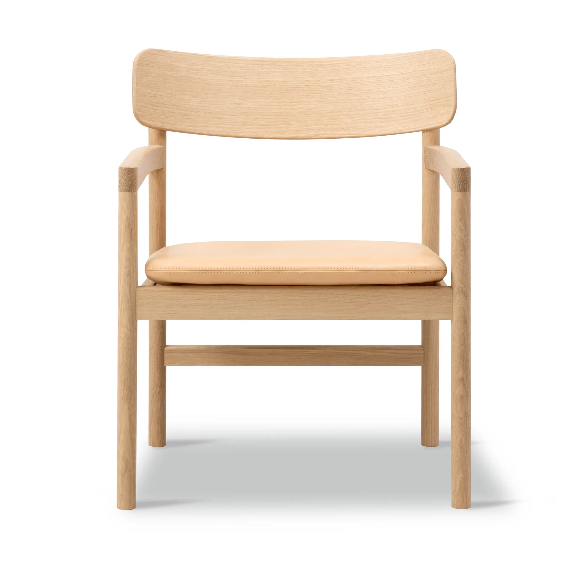 Post nojatuoli, Vegeta nahka-vaalea öljytty tammi Fredericia Furniture