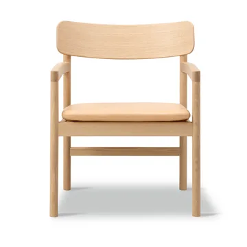 Post nojatuoli - Vegeta nahka-vaalea öljytty tammi - Fredericia Furniture