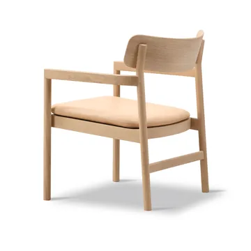 Post nojatuoli - Vegeta nahka-vaalea öljytty tammi - Fredericia Furniture