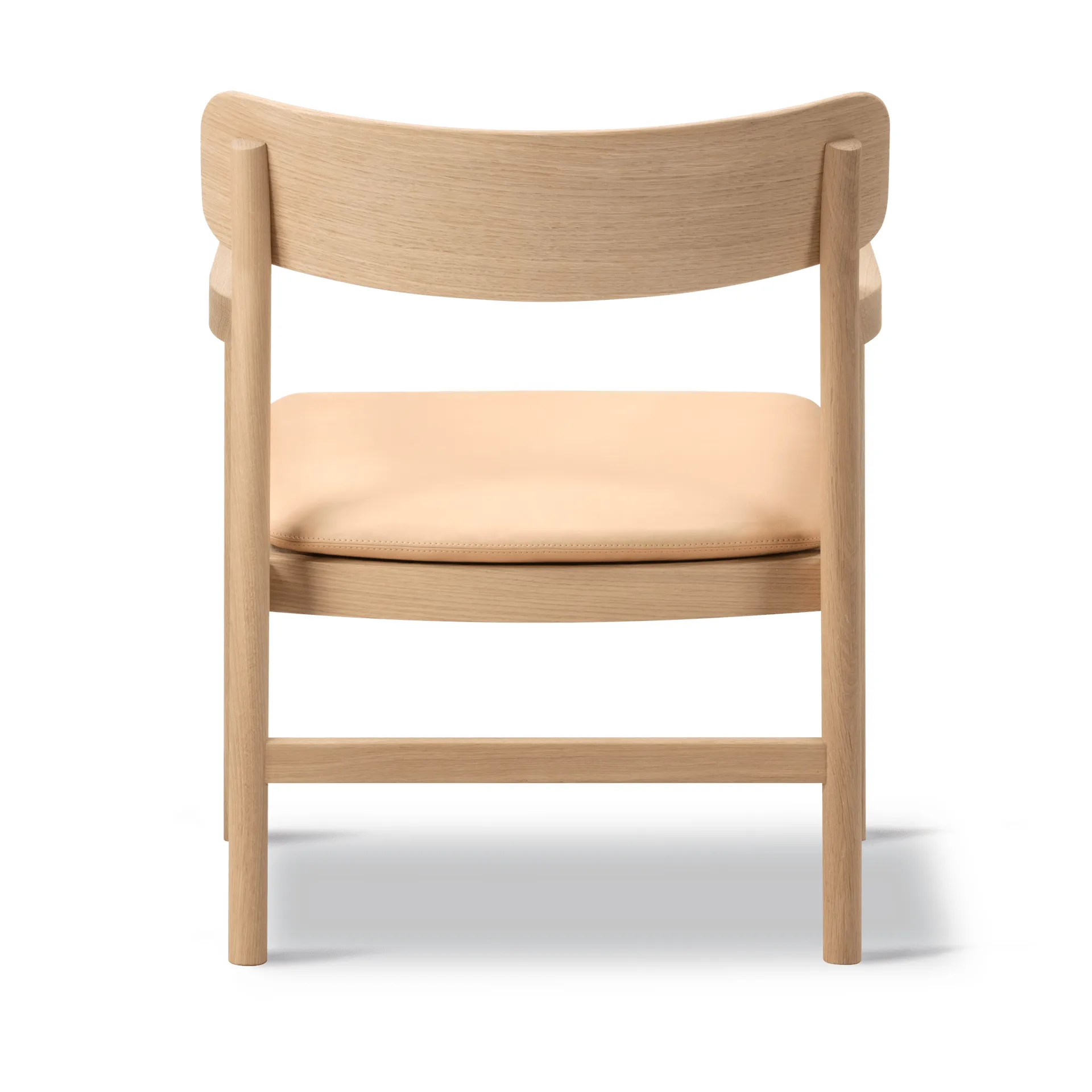 Post nojatuoli, Vegeta nahka-vaalea öljytty tammi Fredericia Furniture