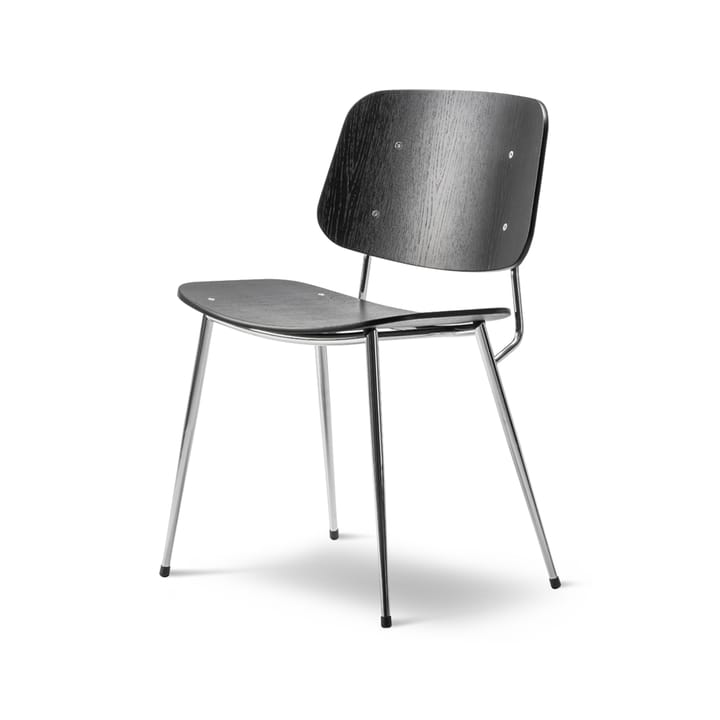 Søborg Metallituoli - Musta kromijalka - Fredericia Furniture