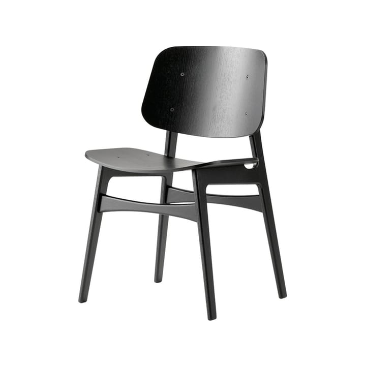 Søborg puu tuoli - Musta lakattu tammi - mustaksi lakattu tammiteline - Fredericia Furniture