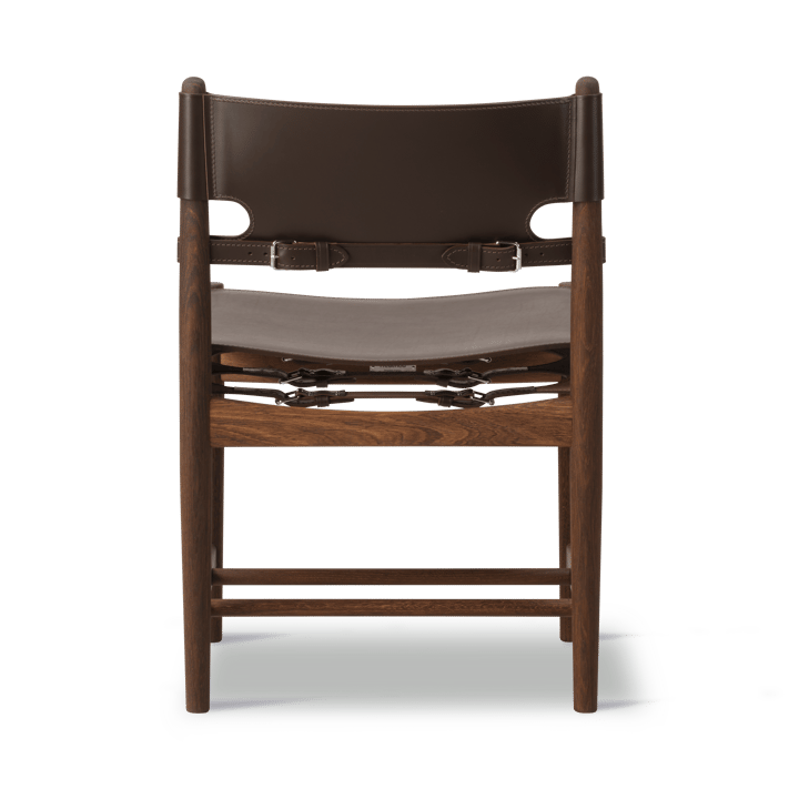 The Spanish ruokatuoli, Nahka tummanruskea-savustettu tammi Fredericia Furniture