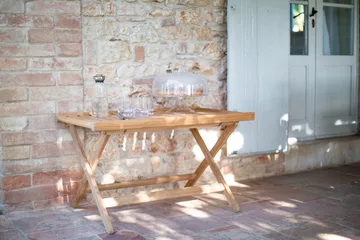 60 tiilitiipöytä - Teak, 59x94 cm - Fri Form