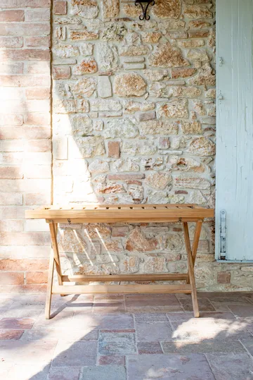 60 tiilitiipöytä - Teak, 59x94 cm - Fri Form