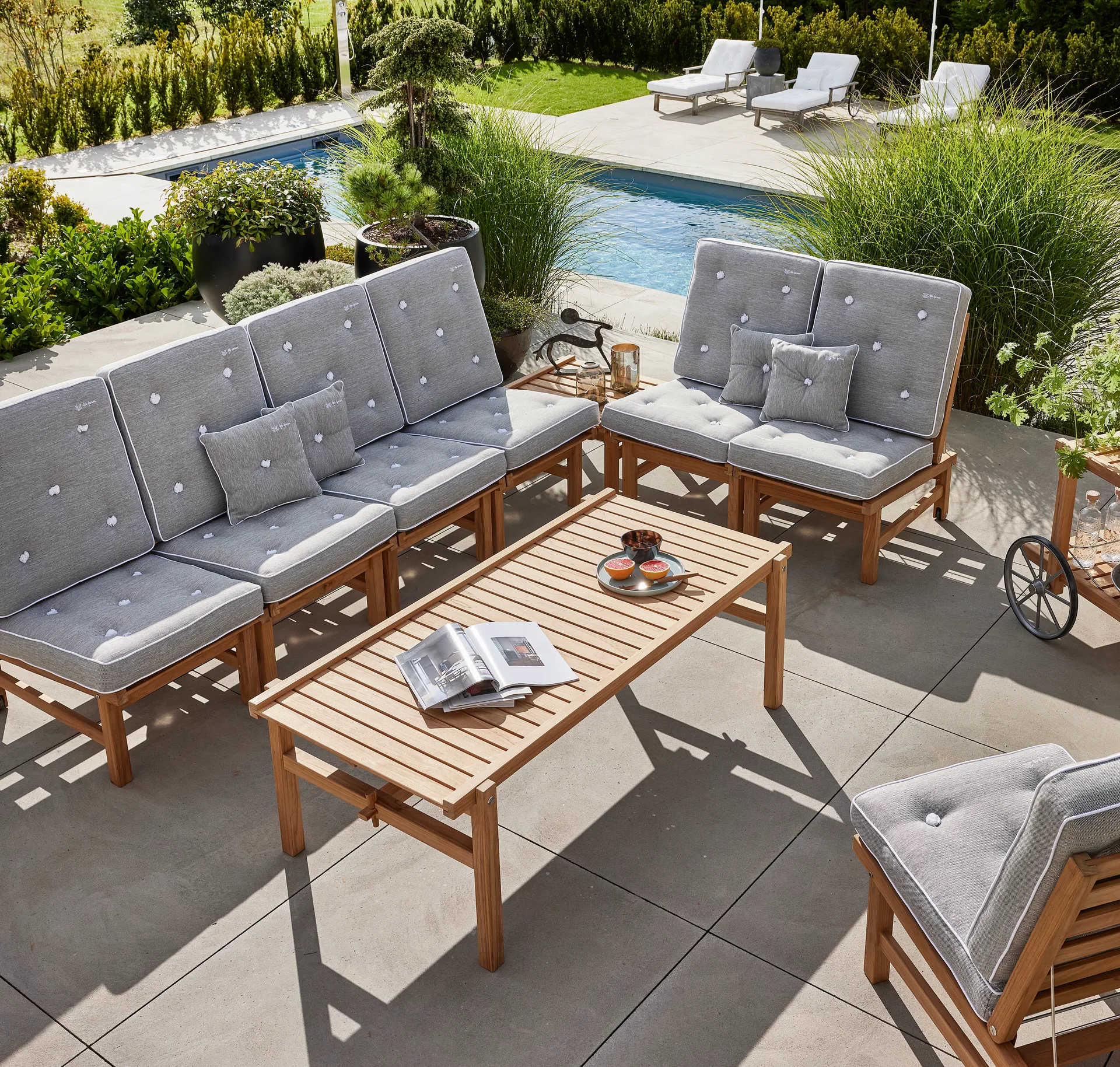 63 pöytä, Tiikki, 150×73×51 cm Fri Form