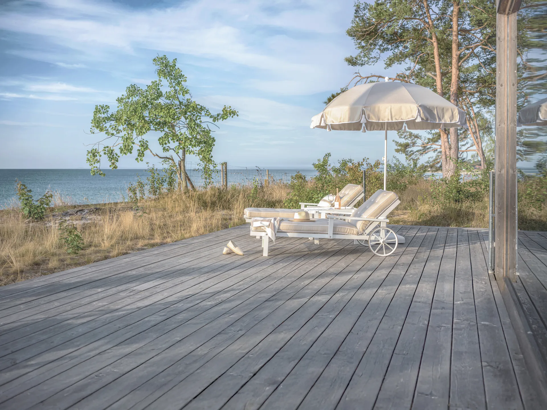 90 aurinkovarjo, Beige, Ø220 cm Fri Form