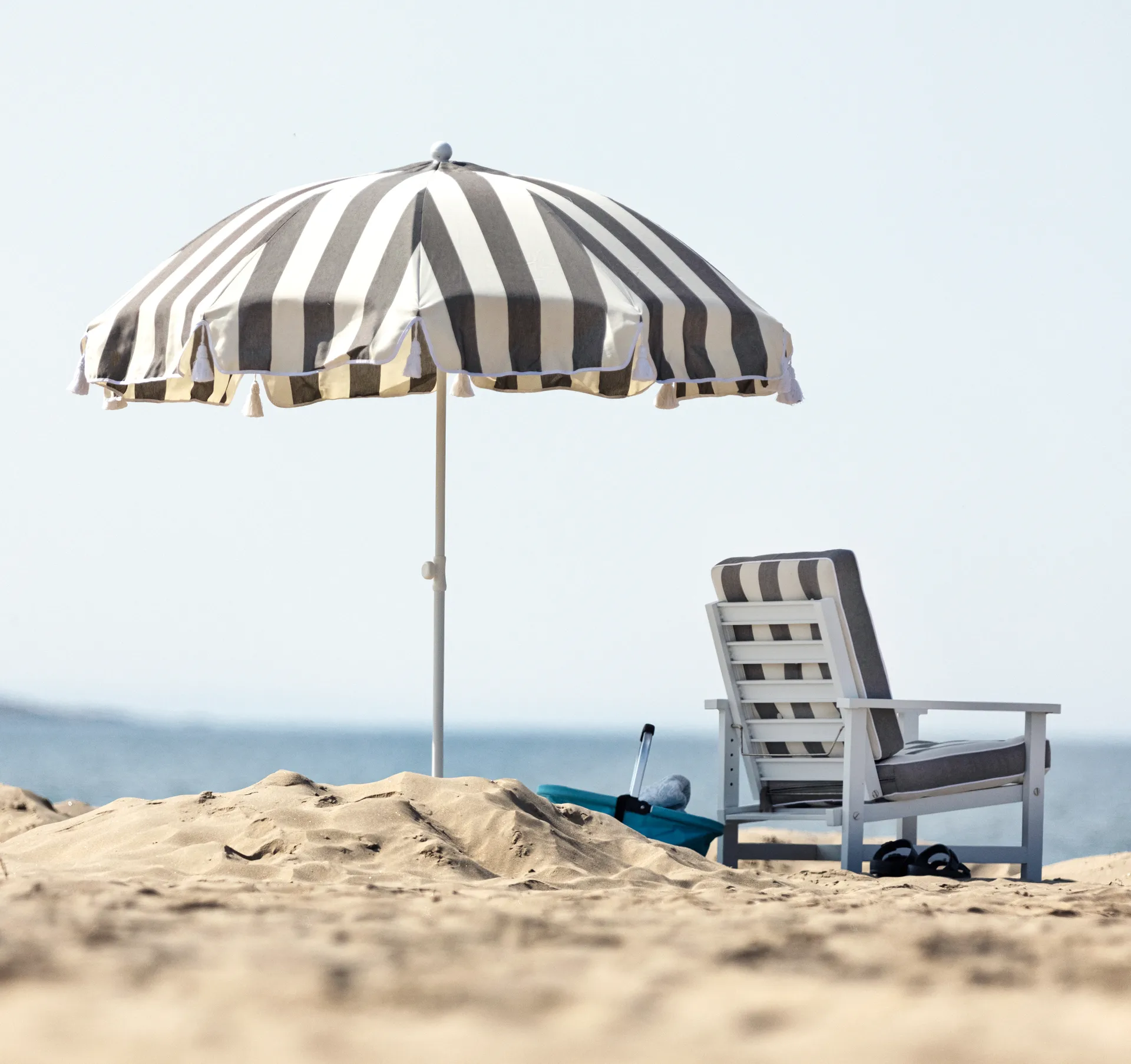 90 aurinkovarjo, Crown raidallinen, Ø220 cm Fri Form