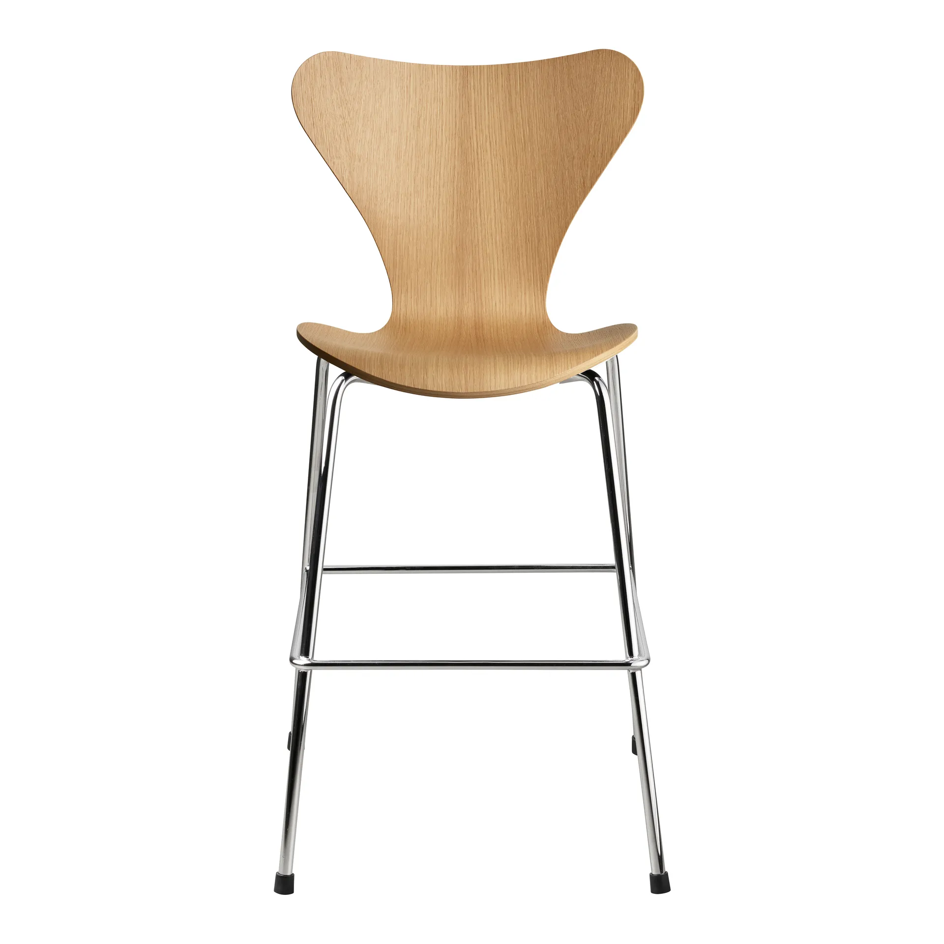 3177 Series 7 Junior -tuoli, kromi, Lacquered oak veneer Fritz Hansen