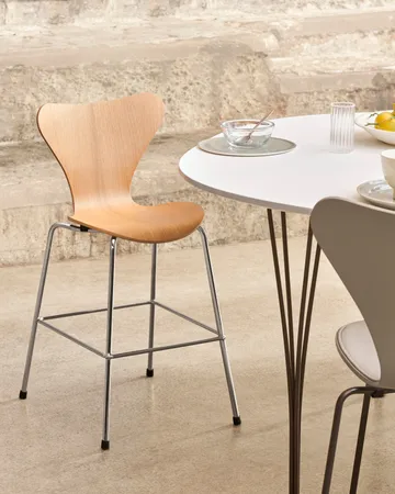 3177 Series 7 Junior -tuoli, kromi - Lacquered oak veneer - Fritz Hansen