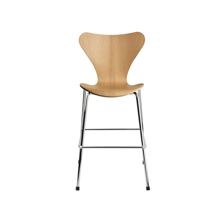 3177 Series 7 Junior -tuoli, kromi - Lacquered oak veneer - Fritz Hansen