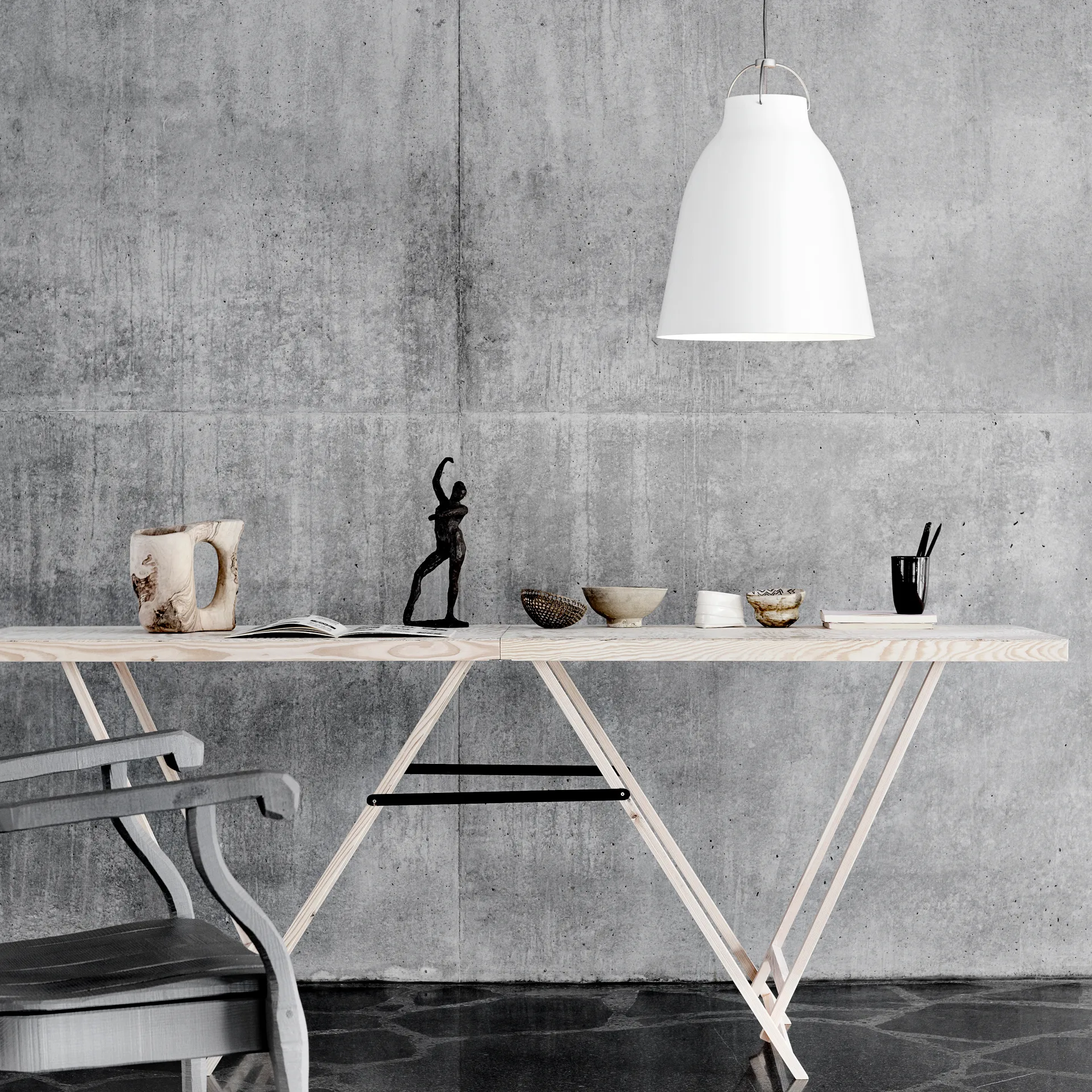 Caravaggio P3 -kattovalaisin, valkoinen Fritz Hansen