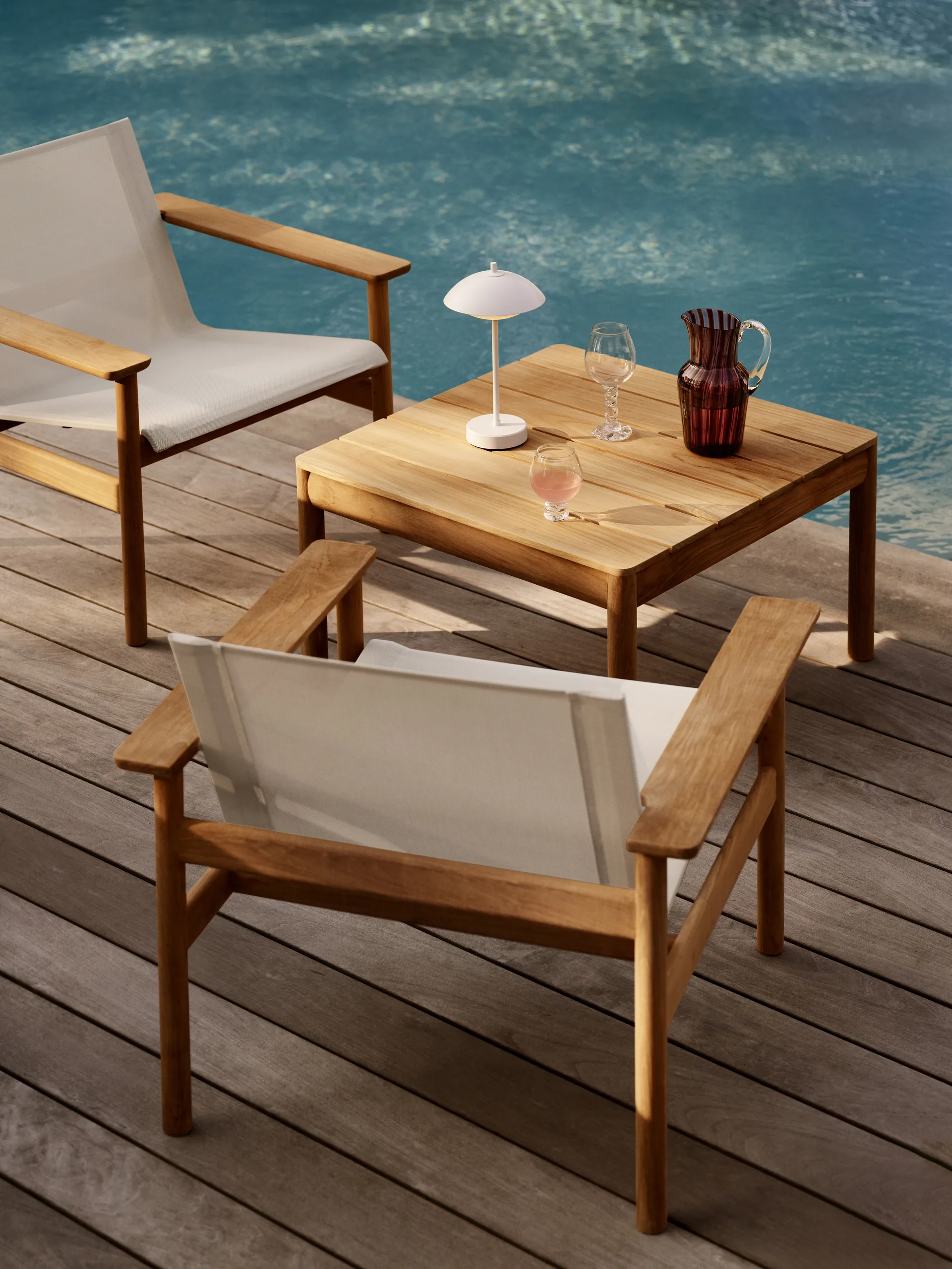 Clam kannettava pöytävalaisin 31 cm, White Fritz Hansen