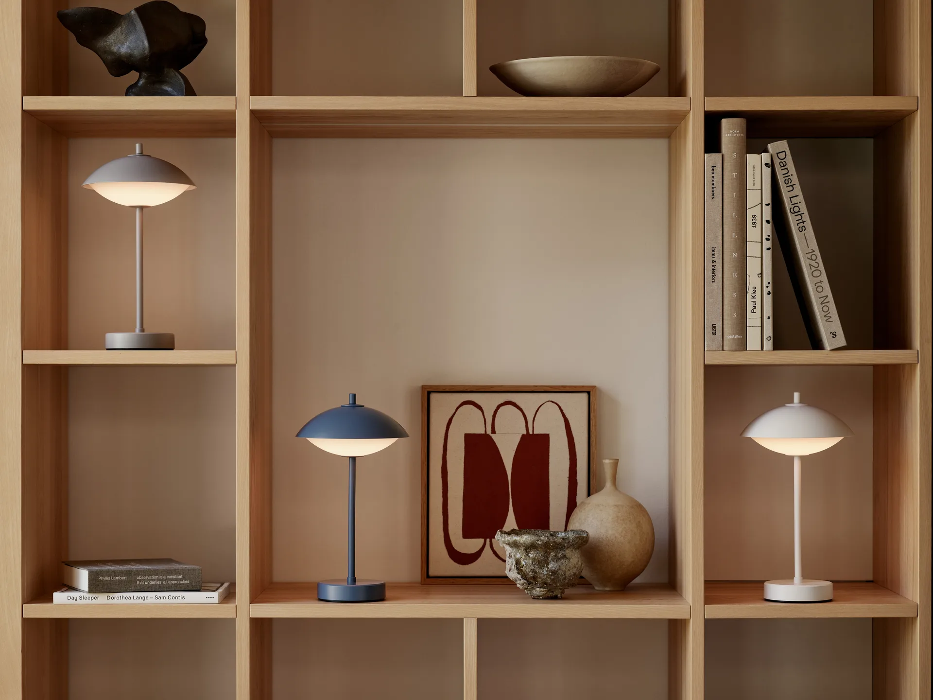 Clam kannettava pöytävalaisin 31 cm, White Fritz Hansen