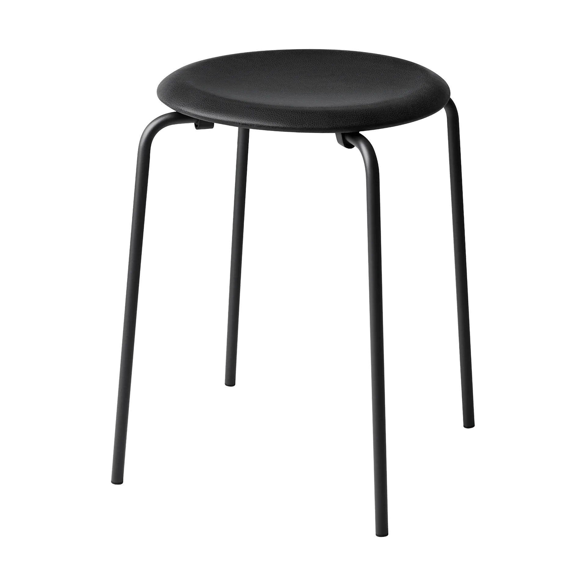 Fritz Hansen Dot-jakkara, nahka Essential black-matt black