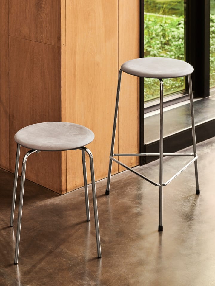 Dot-jakkara, nahka, Lava grey-chrome Fritz Hansen