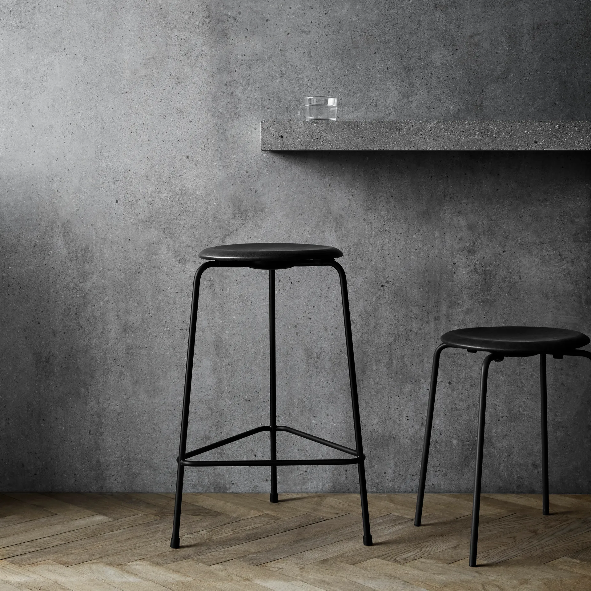 High Dot -jakkara, nahka, Cowboy black Fritz Hansen