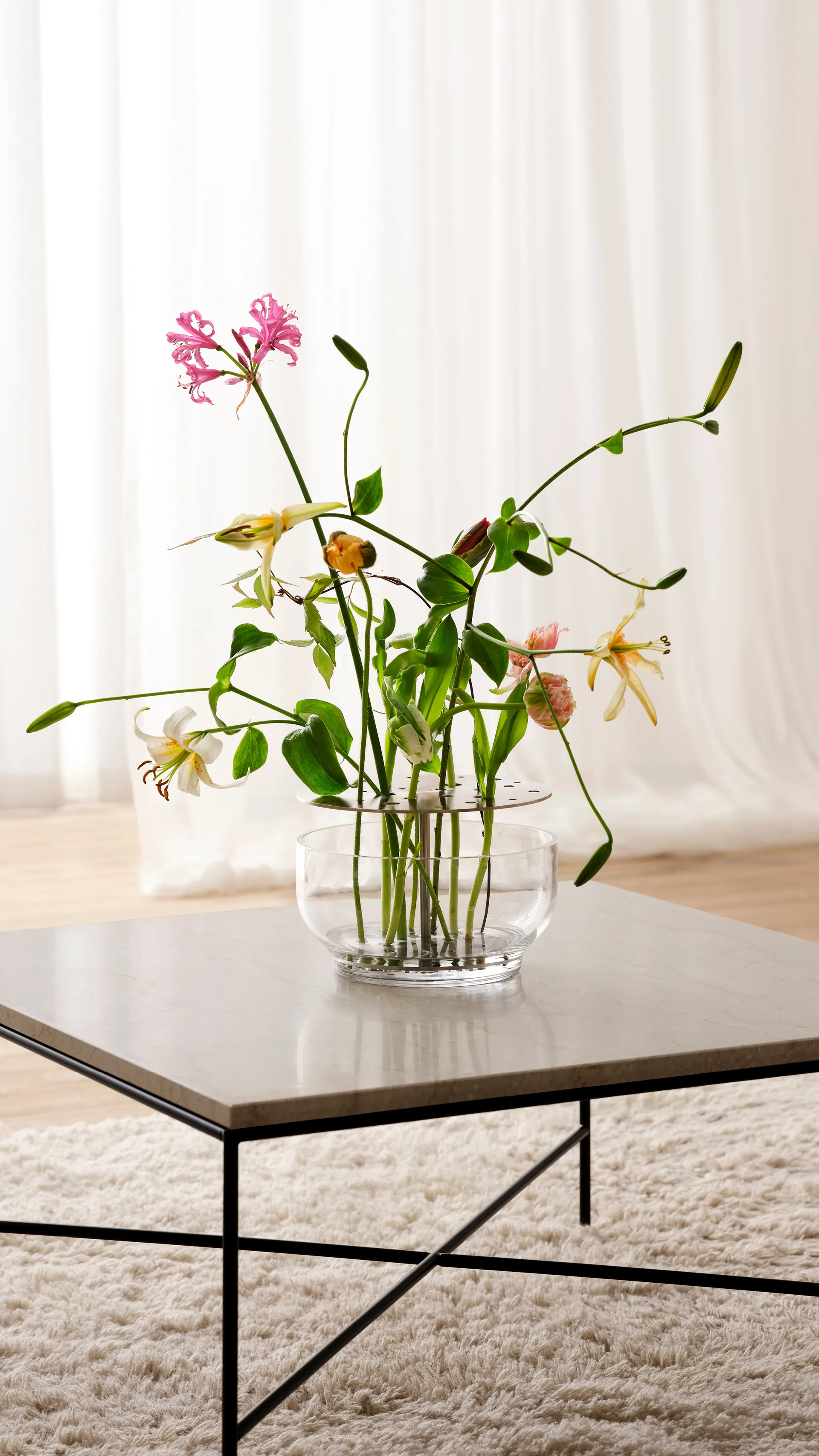 Ikebana maljakko ruostumaton teräs, Large Fritz Hansen