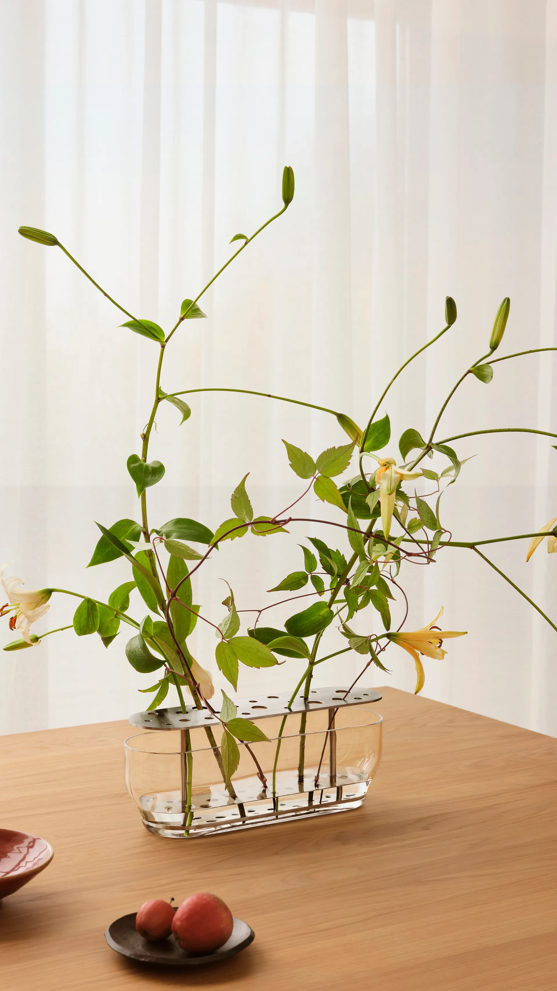 Ikebana maljakko ruostumaton teräs, Long Fritz Hansen