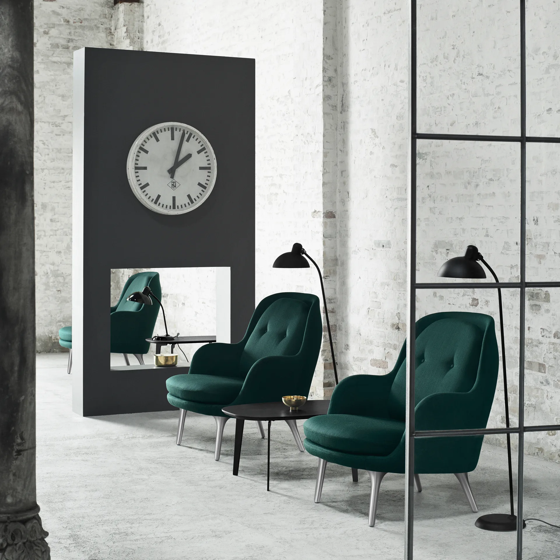 Kaiser Idell 6556-F lattiavalaisin, Matt black Fritz Hansen