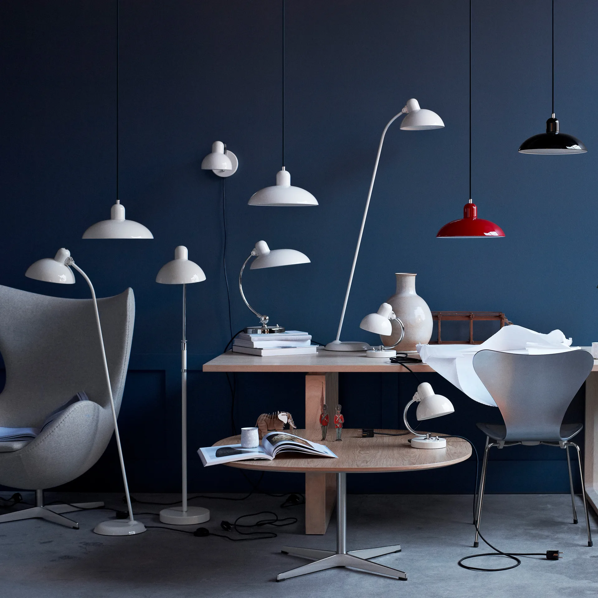 Kaiser Idell 6556-F lattiavalaisin, White Fritz Hansen