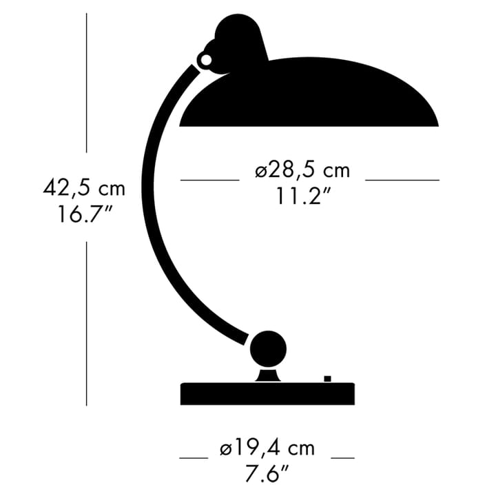 Kaiser Idell 6631-T Luxus pöytälamppu messinki, Matt black Fritz Hansen