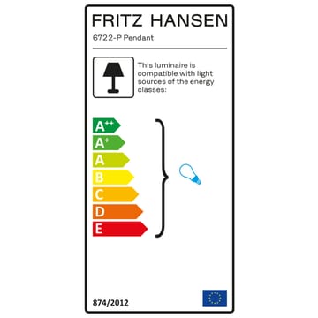 Kaiser Idell 6722-P -riippuvalaisin - Black - Fritz Hansen