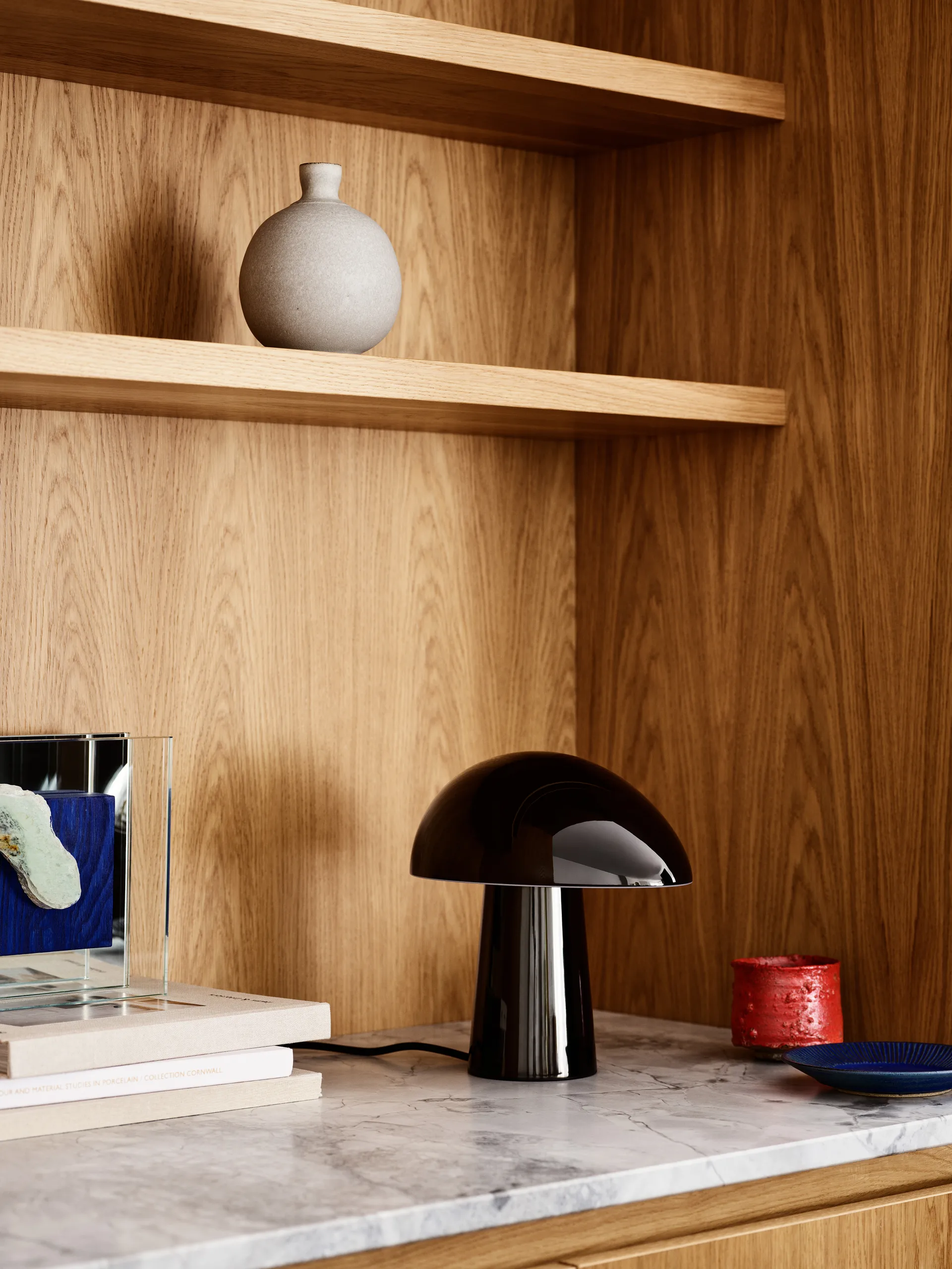 Night Owl pöytävalaisin steel, Black Fritz Hansen