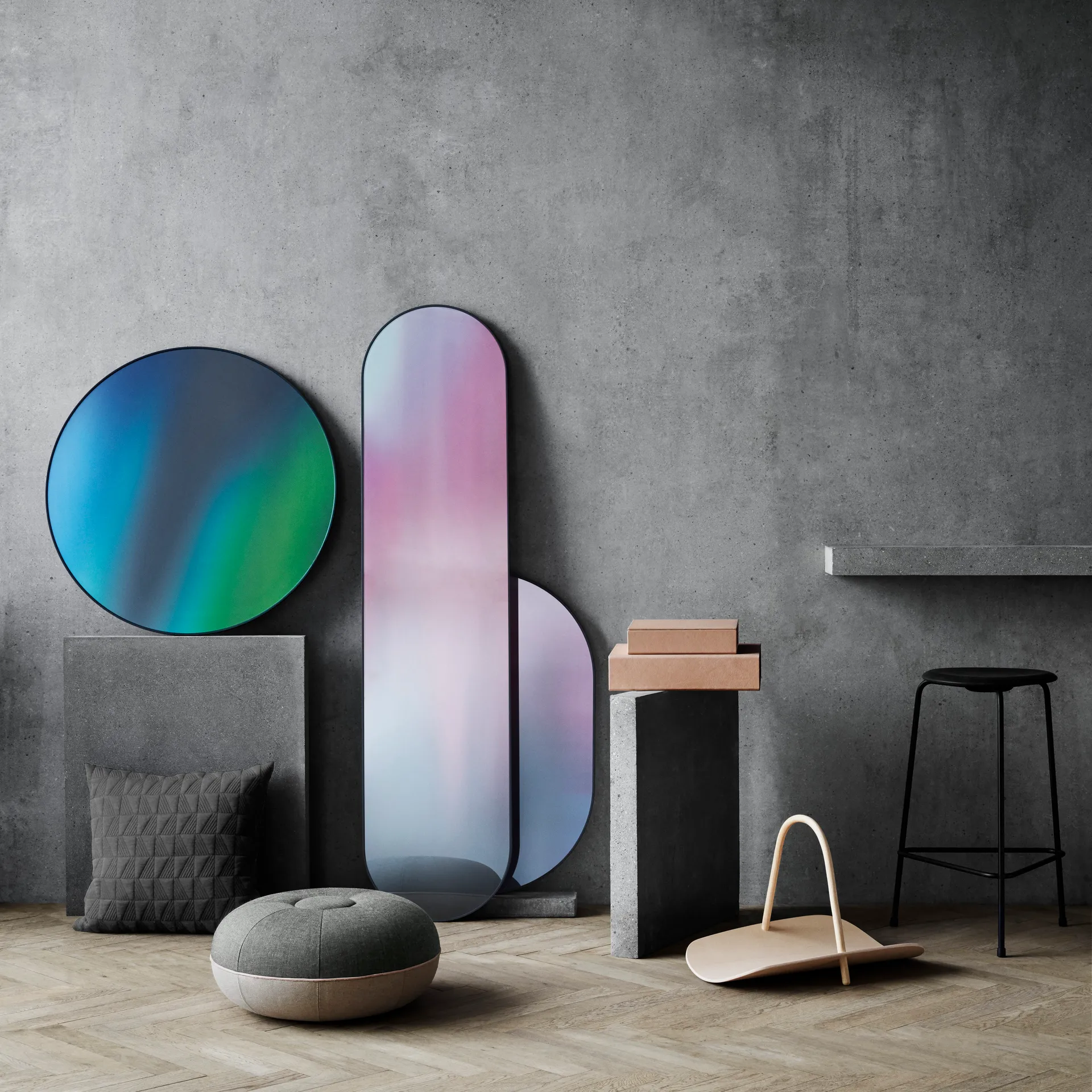 Studio Roso -peili, ovaali, Ocean Fritz Hansen