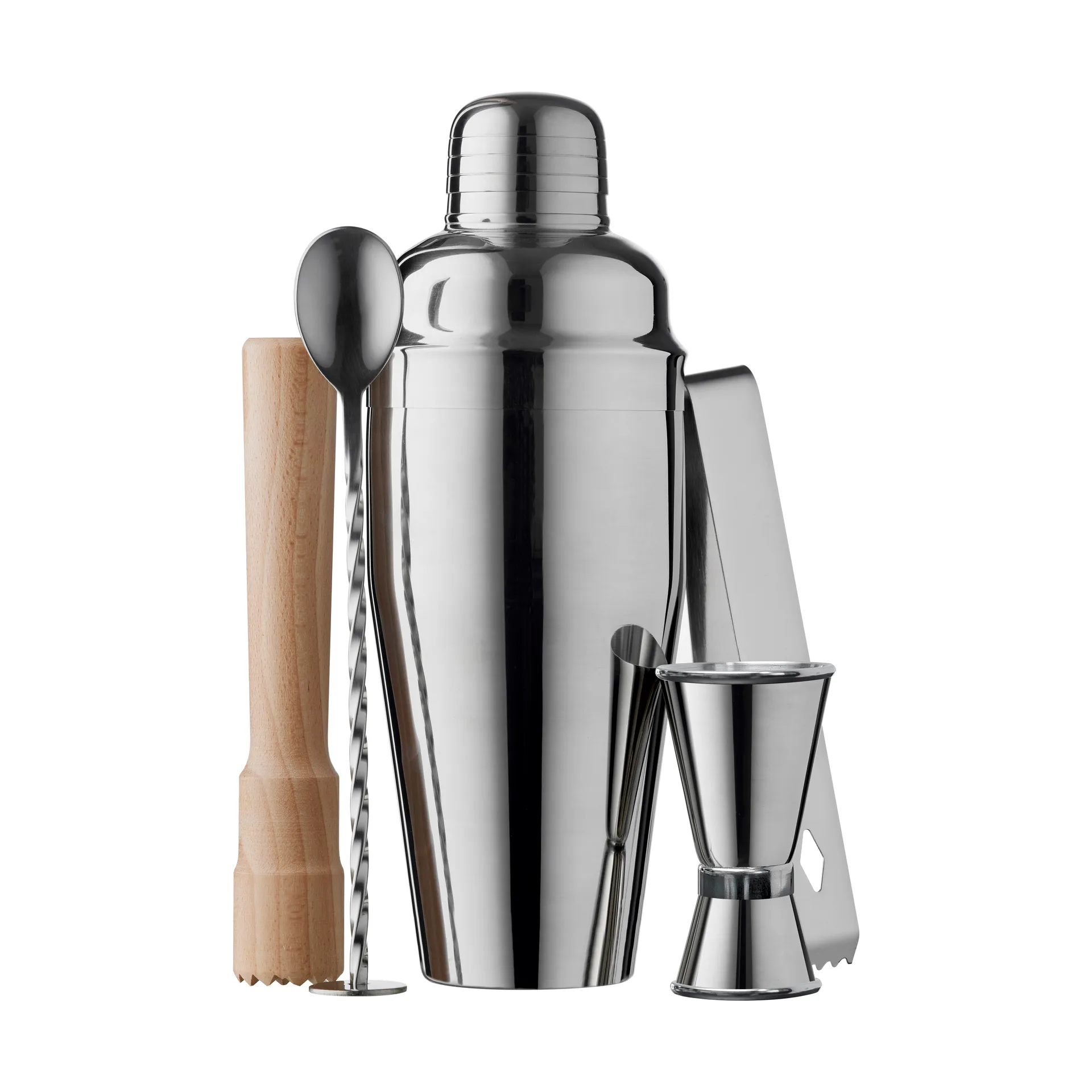 Funktion baarisetti 5 osaa, Ruostumaton teräs-puu. Funktion